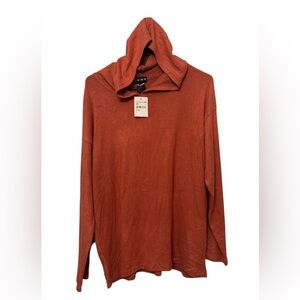 NWT GENY Rust Orange Hoodie sz small